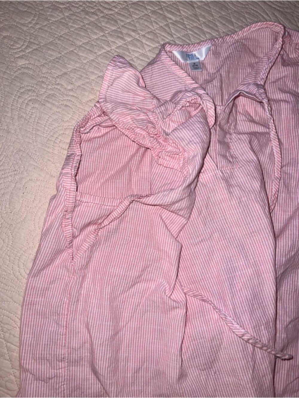 Pink Tie-Neck Ruffle Top - Picture 3 of 4